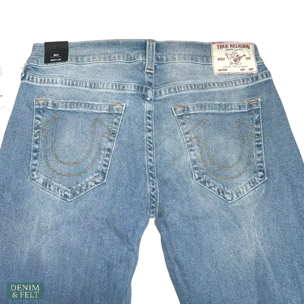 True Religion Billy Bootcut Jeans Men’s 34 Brilliant Medium Wash Denim NEW NWT!!